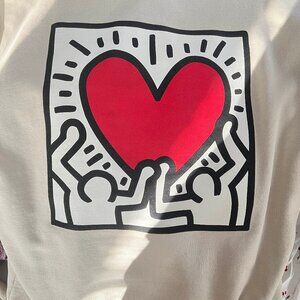 Reason Men’s Keith Haring Heart Pullover Hoodie
